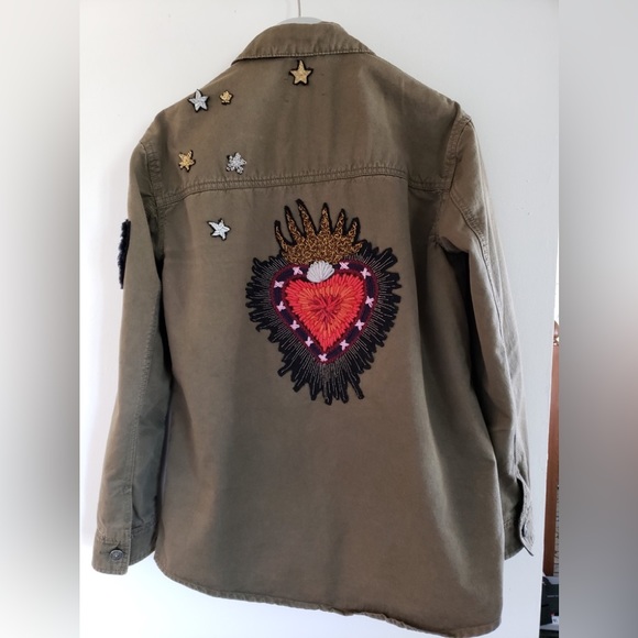 Pre owned Cinq a sept  sacred heart military utility jacket in xlnt condition - Picture 6 of 14